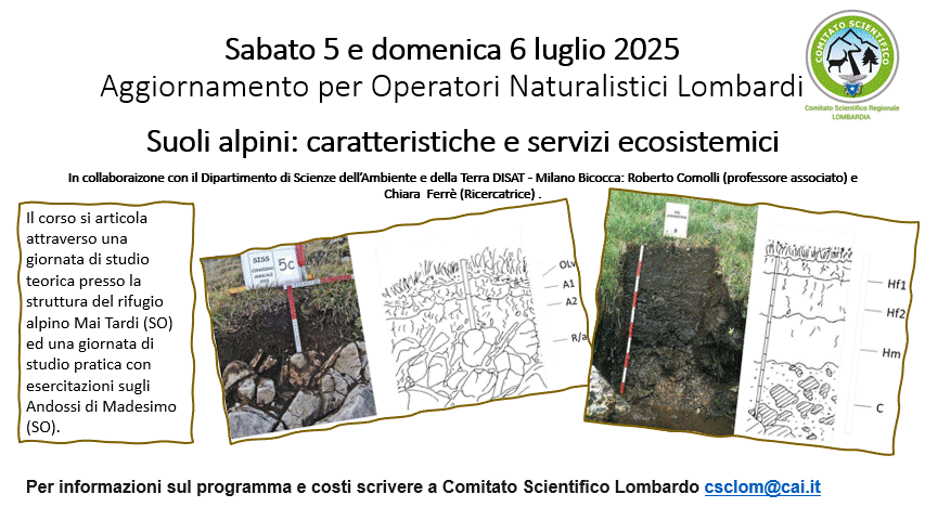 2025 07 suoli alpini caratteristiche e servizi ecosistemici - CAI Comitato Scientifico Lombardo