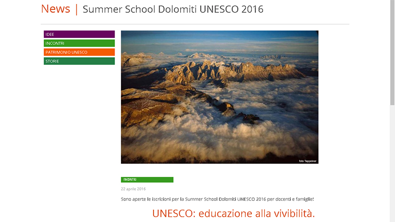 Summer School Dolomiti Unesco 2016