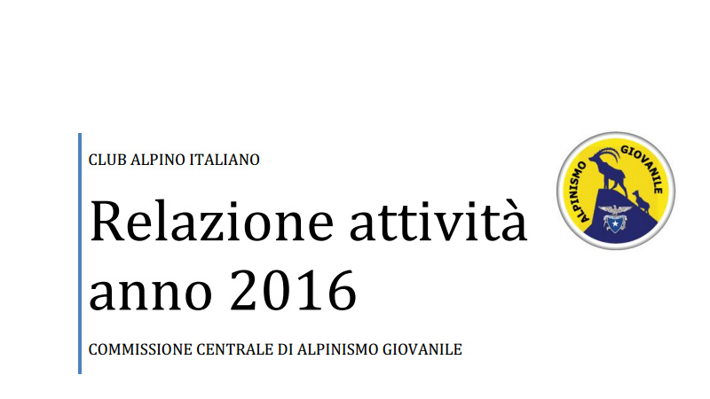 Relazione Attività Anno 2016