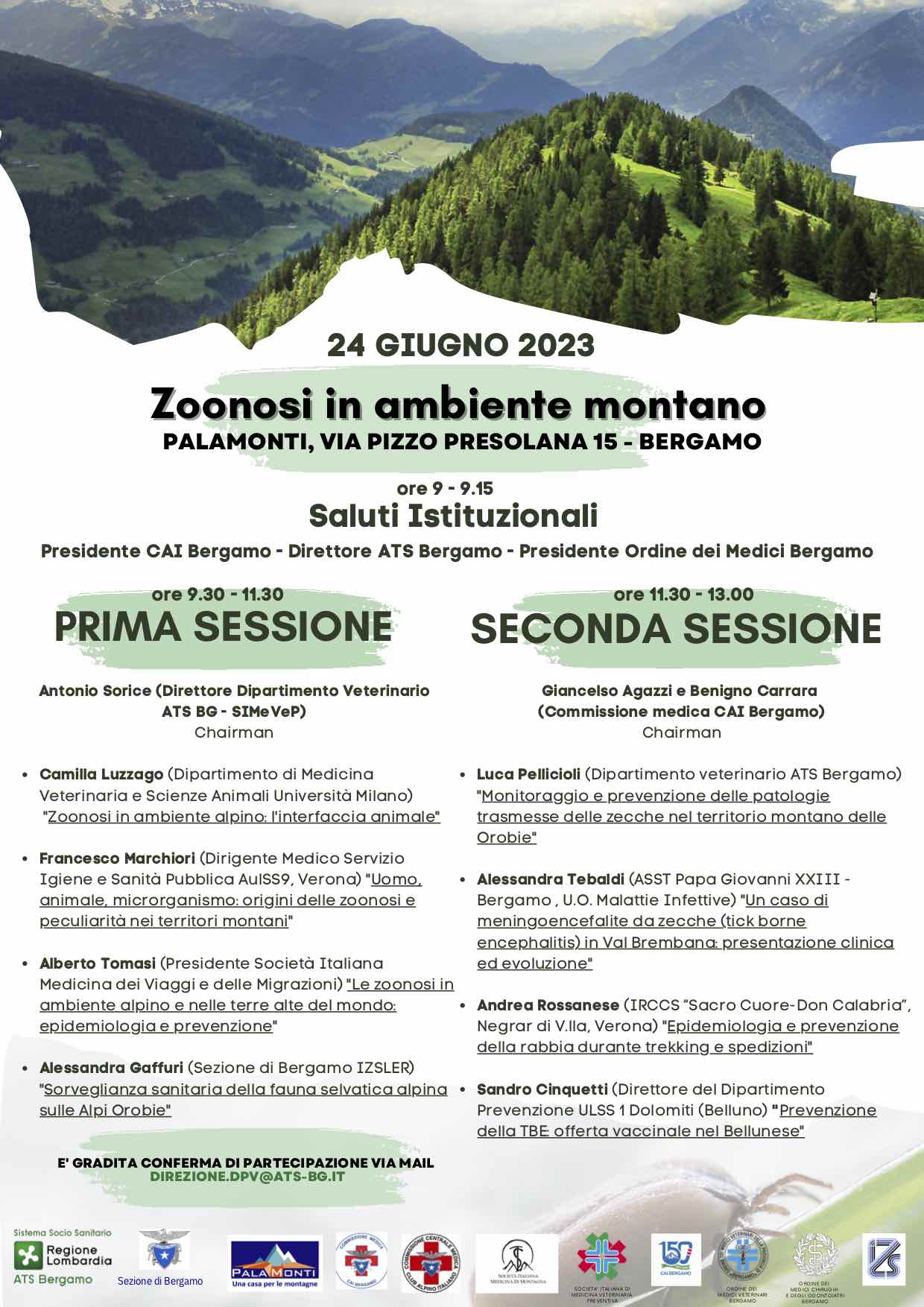 Zoonosi In Ambiente Montano – 24 Giugno 2023 – Bergamo