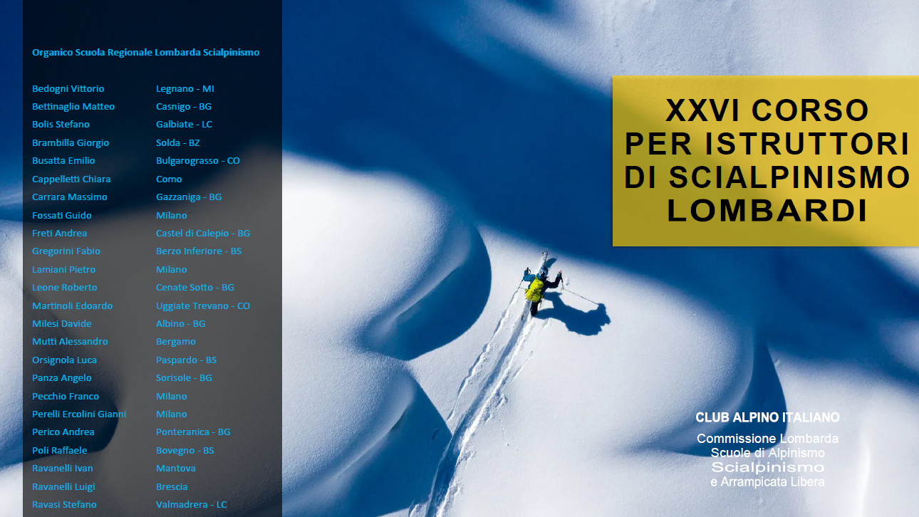 Xxvi Corso Regionale Istruttori Di Sci Alpinismo