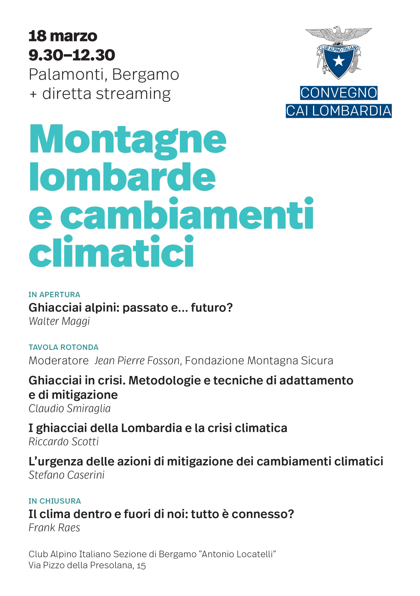 Montagne Lombarde E Cambiamenti Climatici – 18 Marzo