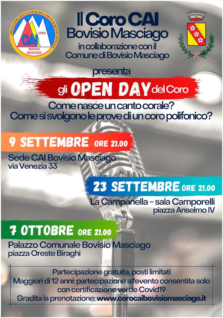 Open Day Coro Cai Bovisio Masciago