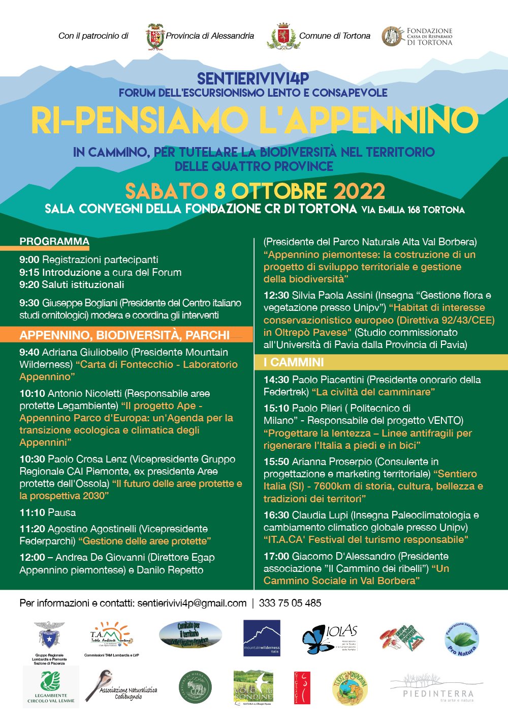 Ri-pensiamo L’appennino – Sabato 8 Ottobre 2022