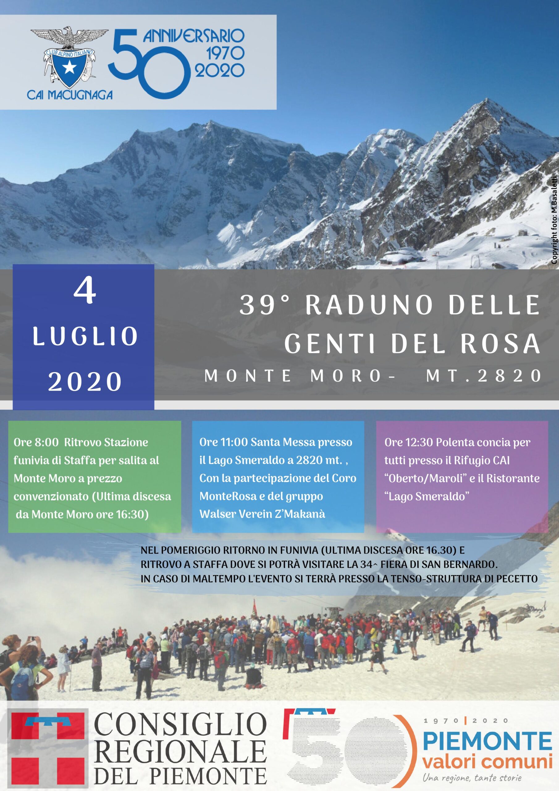 39° Raduno delle Genti del Rosa e 50° anniversario CAI Macugnaga