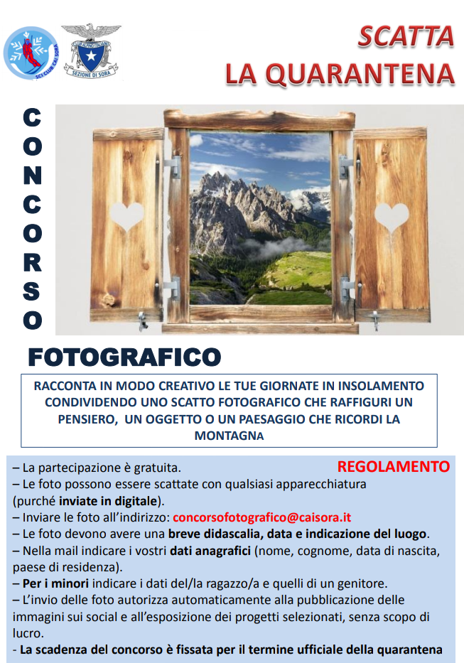 Concorso fotografico    “Scatta La Quarantena”