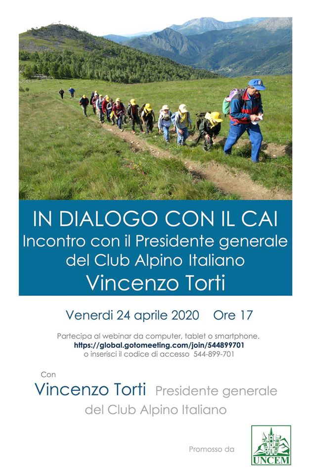 Webinar Uncem | In dialogo con il Presidente generale del Club Alpino Italiano Vincenzo Torti | 24 aprile 2020