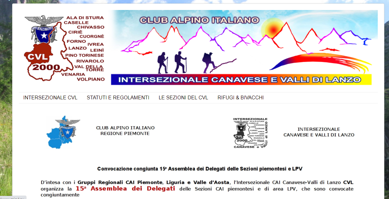 Sito CAI Intersezionale CVL- CONGIUNTA ASSEMBLEA DEI DELEGATI DELLE SEZIONI PIEMONTESI E LPV