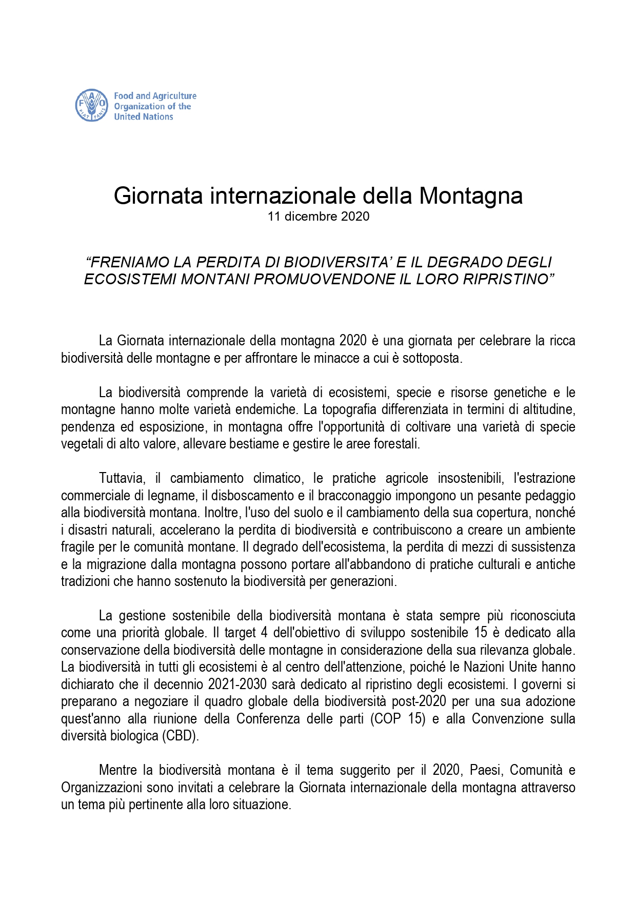 Fermiamo la perdita di biodiversità e il degrado degli ecosistemi montani 1 giornata internazionale montagna page 0001 2 - CAI Piemonte
