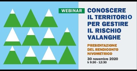 Webinar: Conoscere il territorio per gestire il rischio valanghe