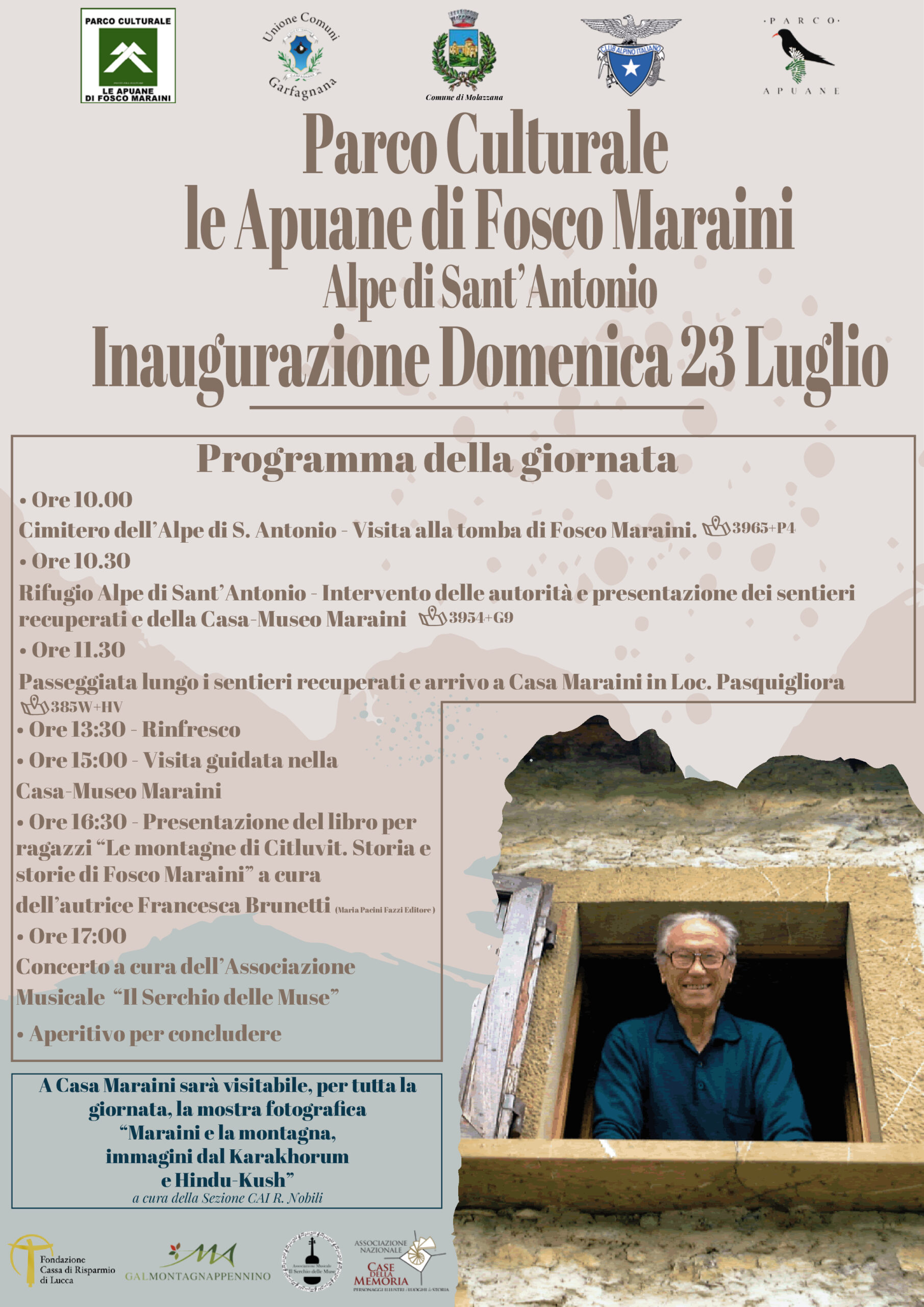 Inaugurazione Parco Culturale “le Apuane Di Fosco Maraini” – 23 Luglio 2023