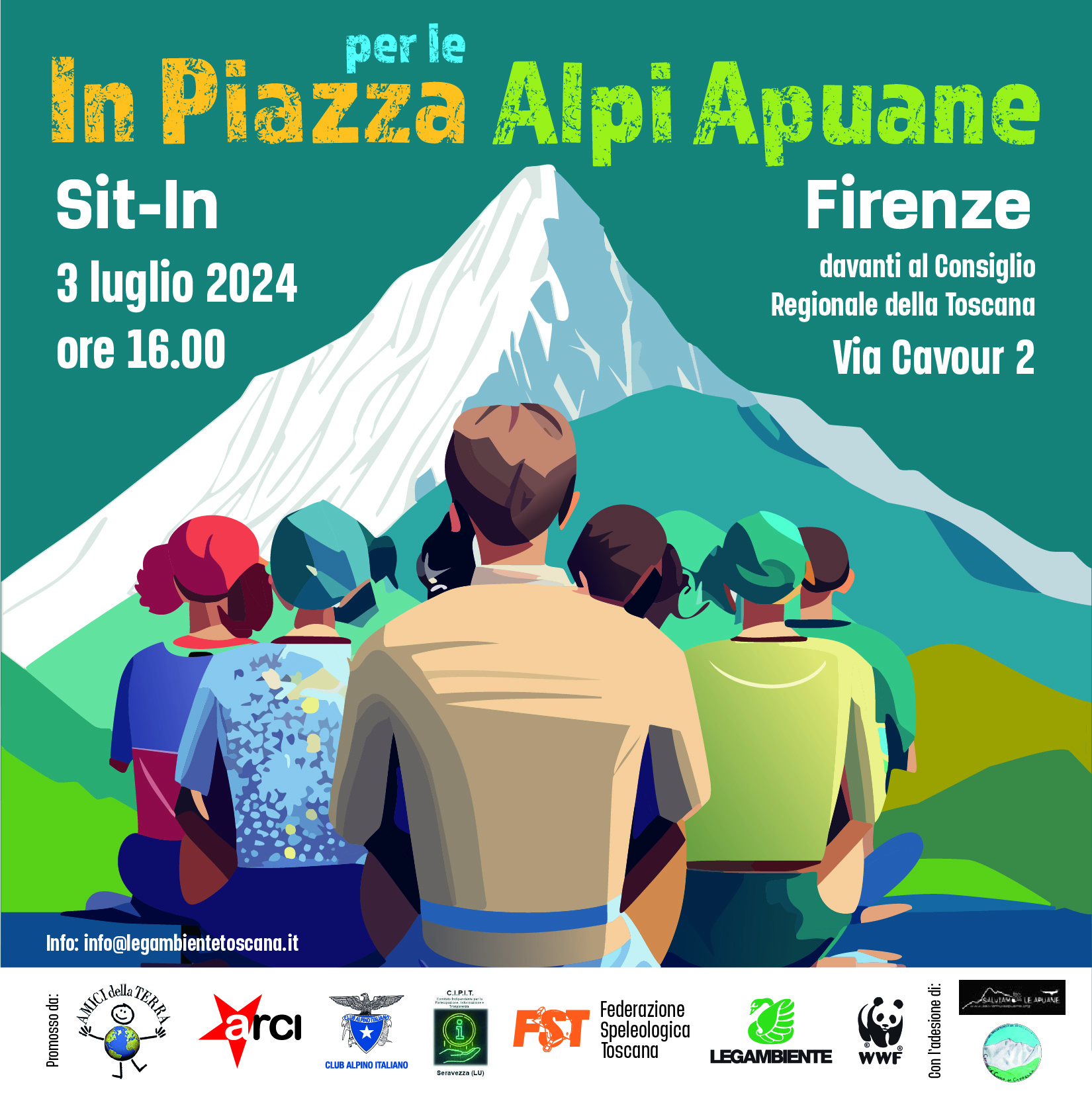 Sit-in In Piazza Per Le Alpi Apuane