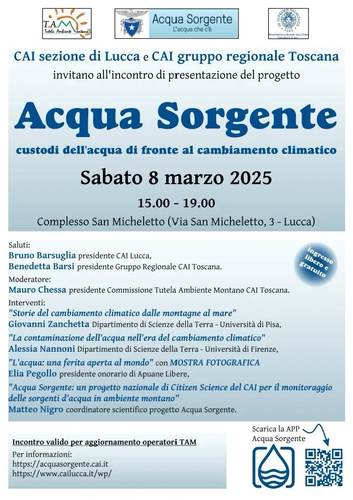 acqua sorgente 8 mar lucca - CAI Sezione di Livorno