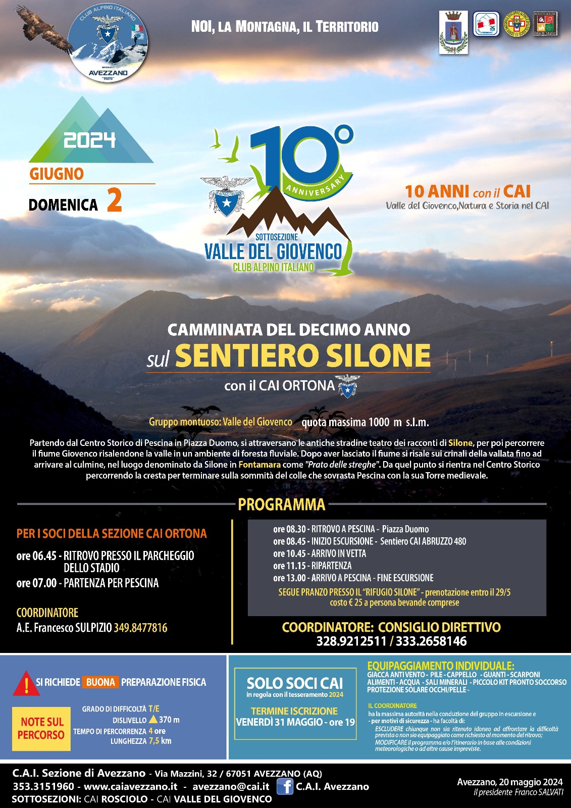 Camminata del decimo anno sul sentiero Silone