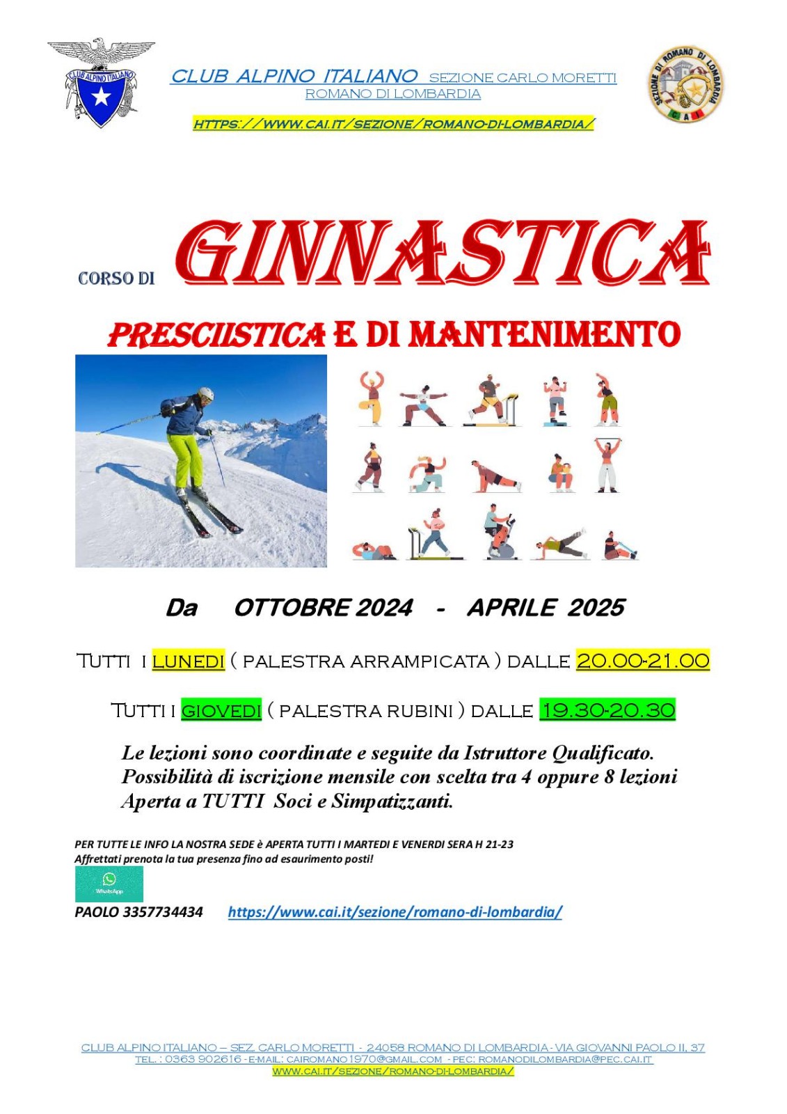 2024 09 ginnastica presciistica - CAI Sezione di Romano di Lombardia