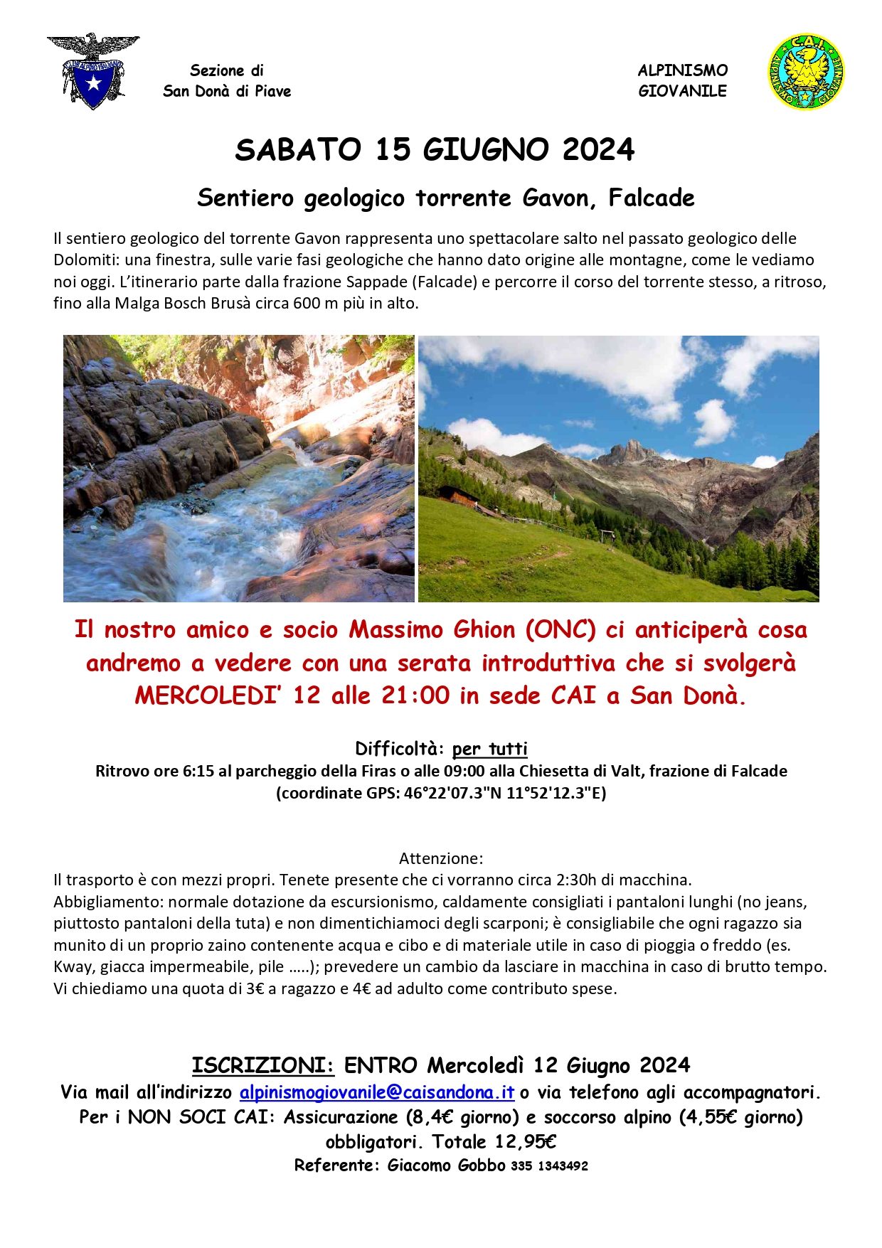 Escursione Sociale Ag Sabato 15 Giugno 2024 1 03 Gita 15 Giugno 2024 Torrente Gavon Falcade page 00011