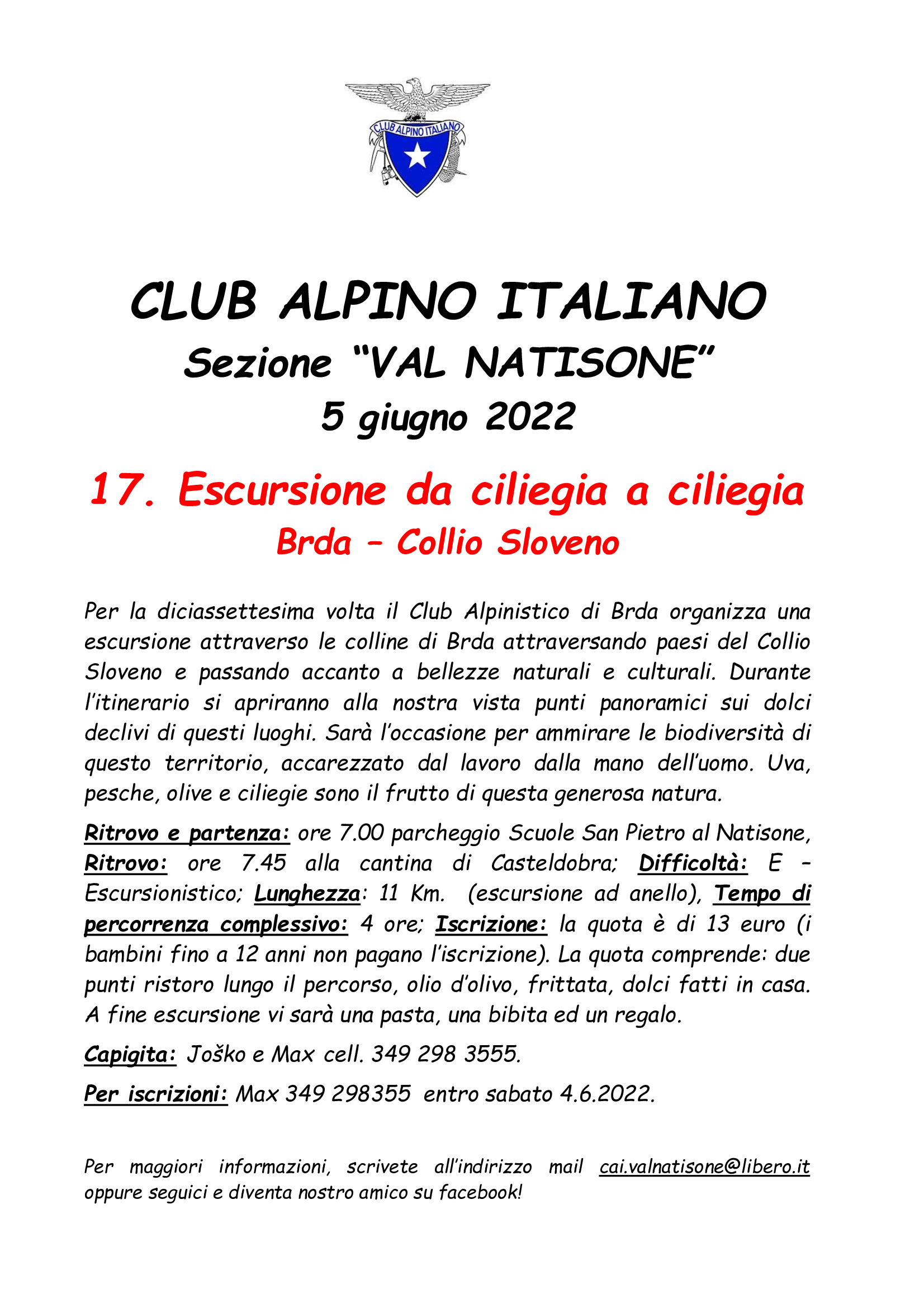 17. Escursione Da Ciliegia A Ciliegia