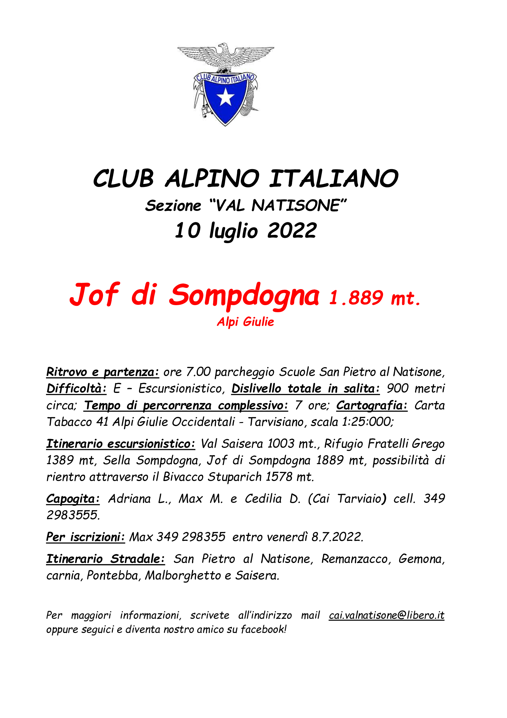 Jof Di Sompdogna – 10.7.2022