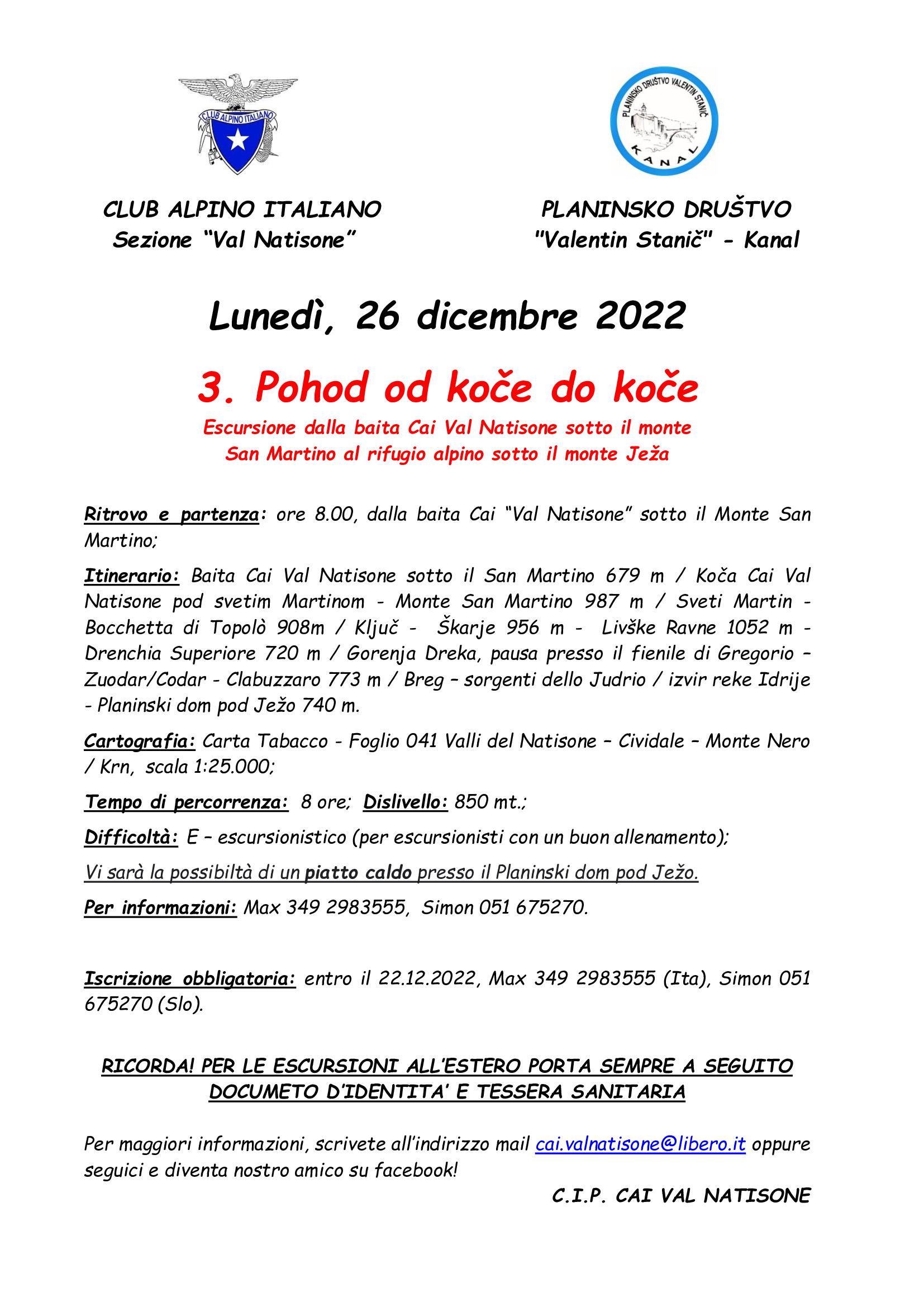 3. Pohod Od Koče Do Koče