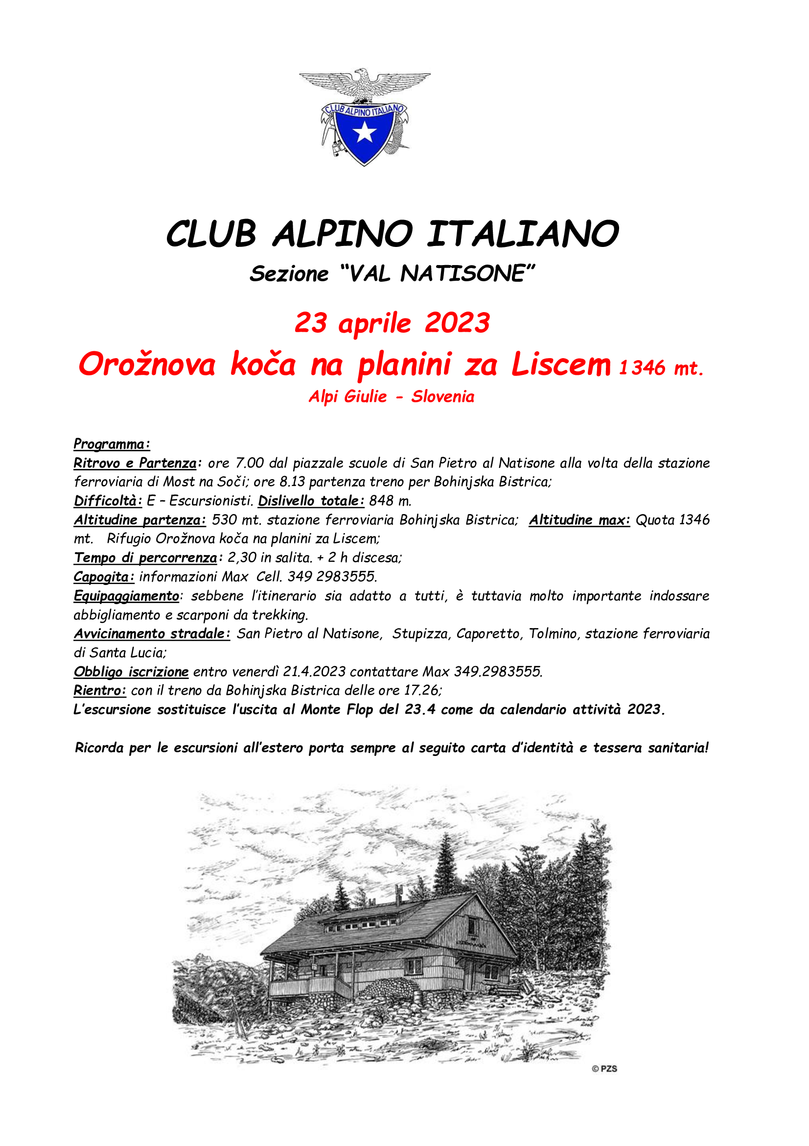 Orožnova Koča Na Planini Za Liscem 1346 Mt.