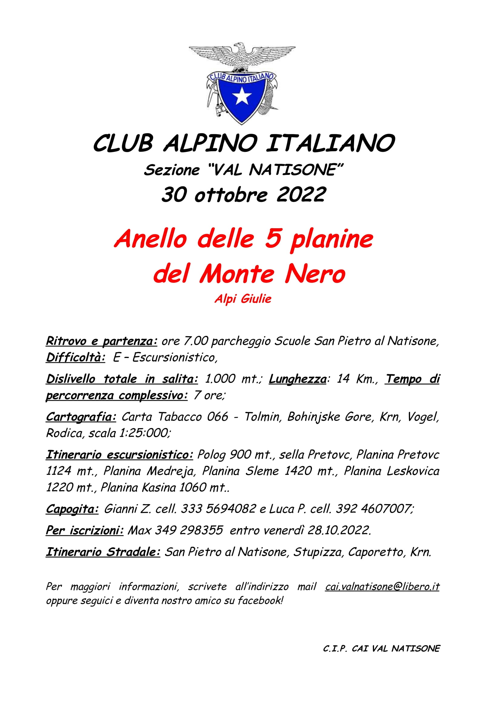 Anello Delle 5 Planine  Del Monte Nero