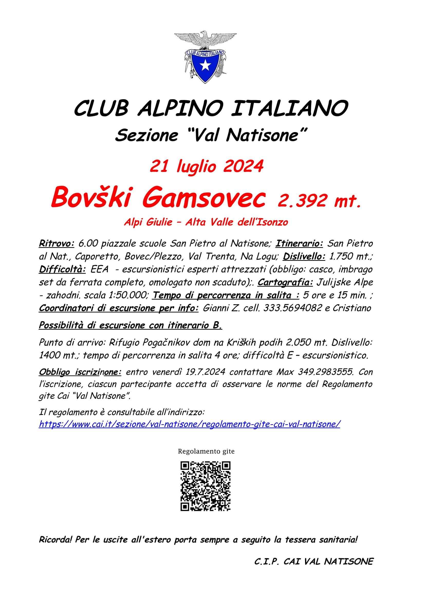 Bovški Gamsovec 2.392 Mt.