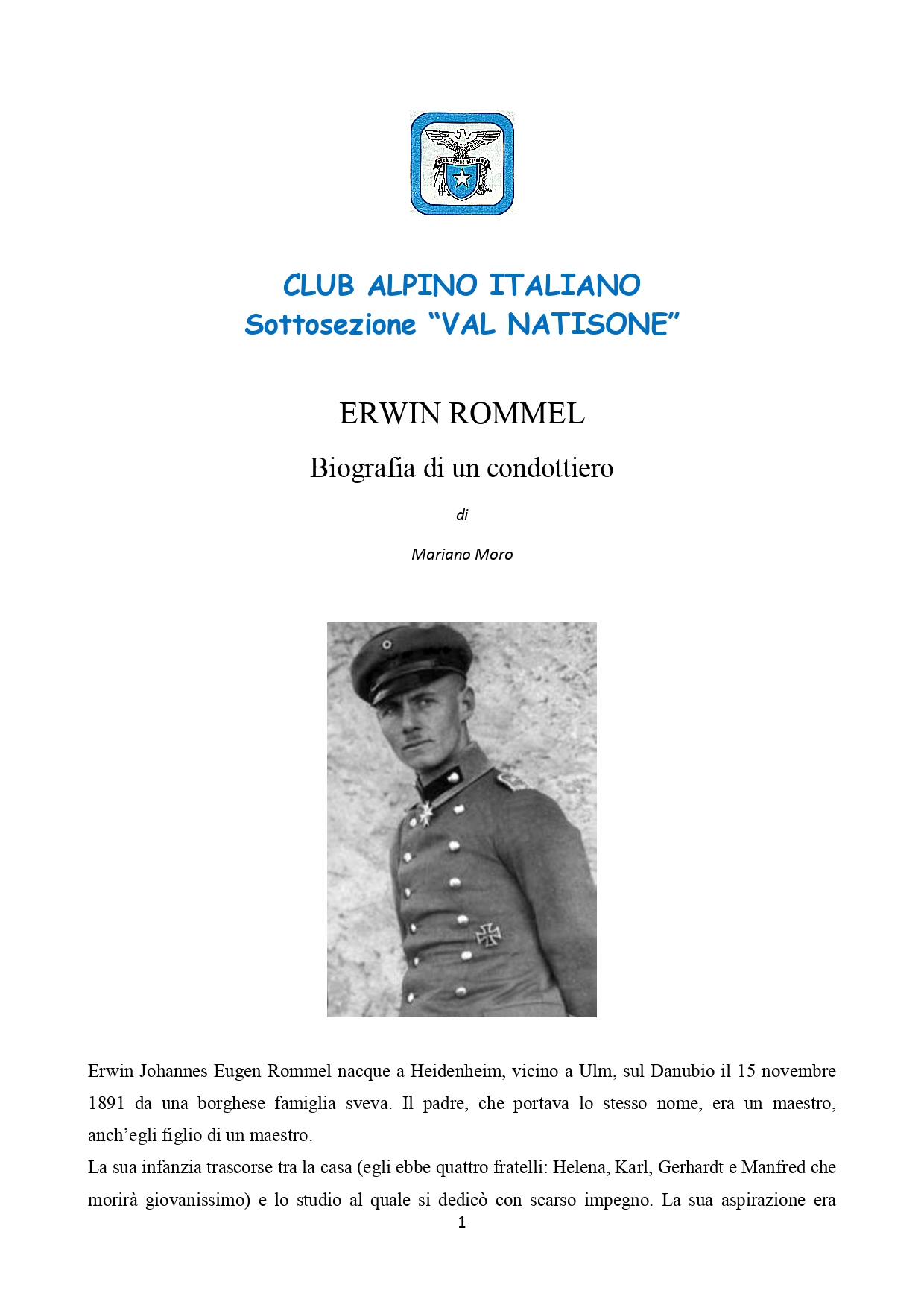Erwin Rommel page 0001 - CAI Sezione di Val Natisone