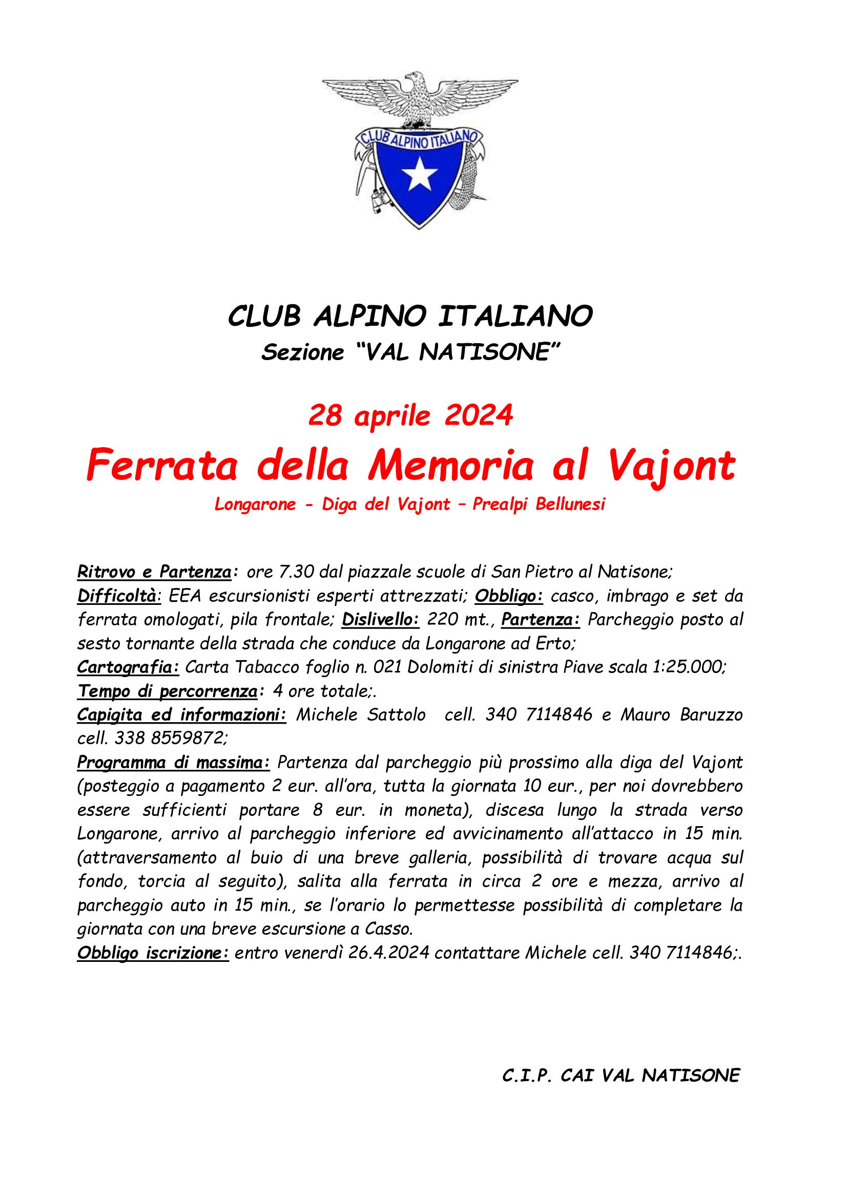 Ferrata Della Memoria Al Vajont