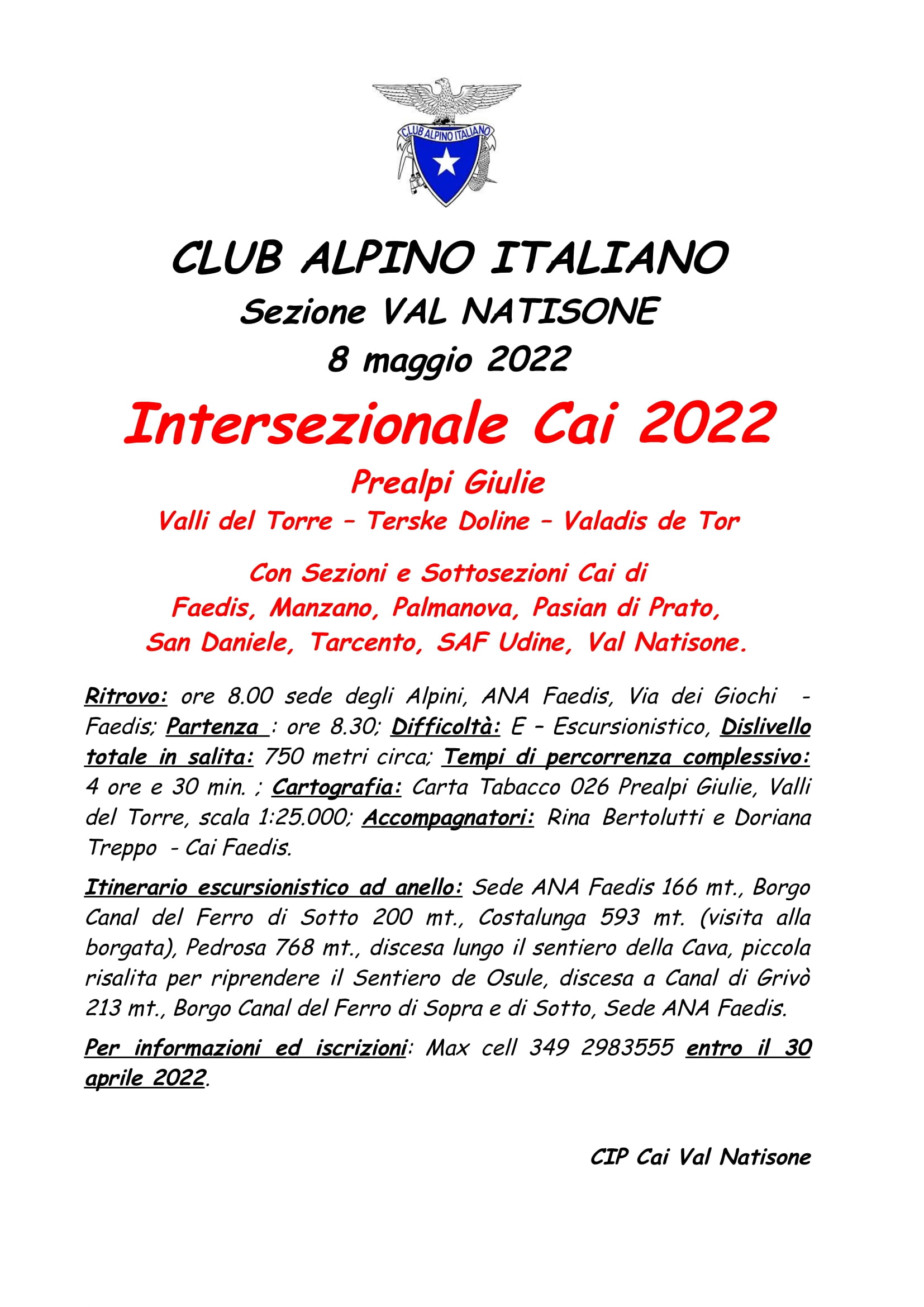 Intersezionale Cai 2022
