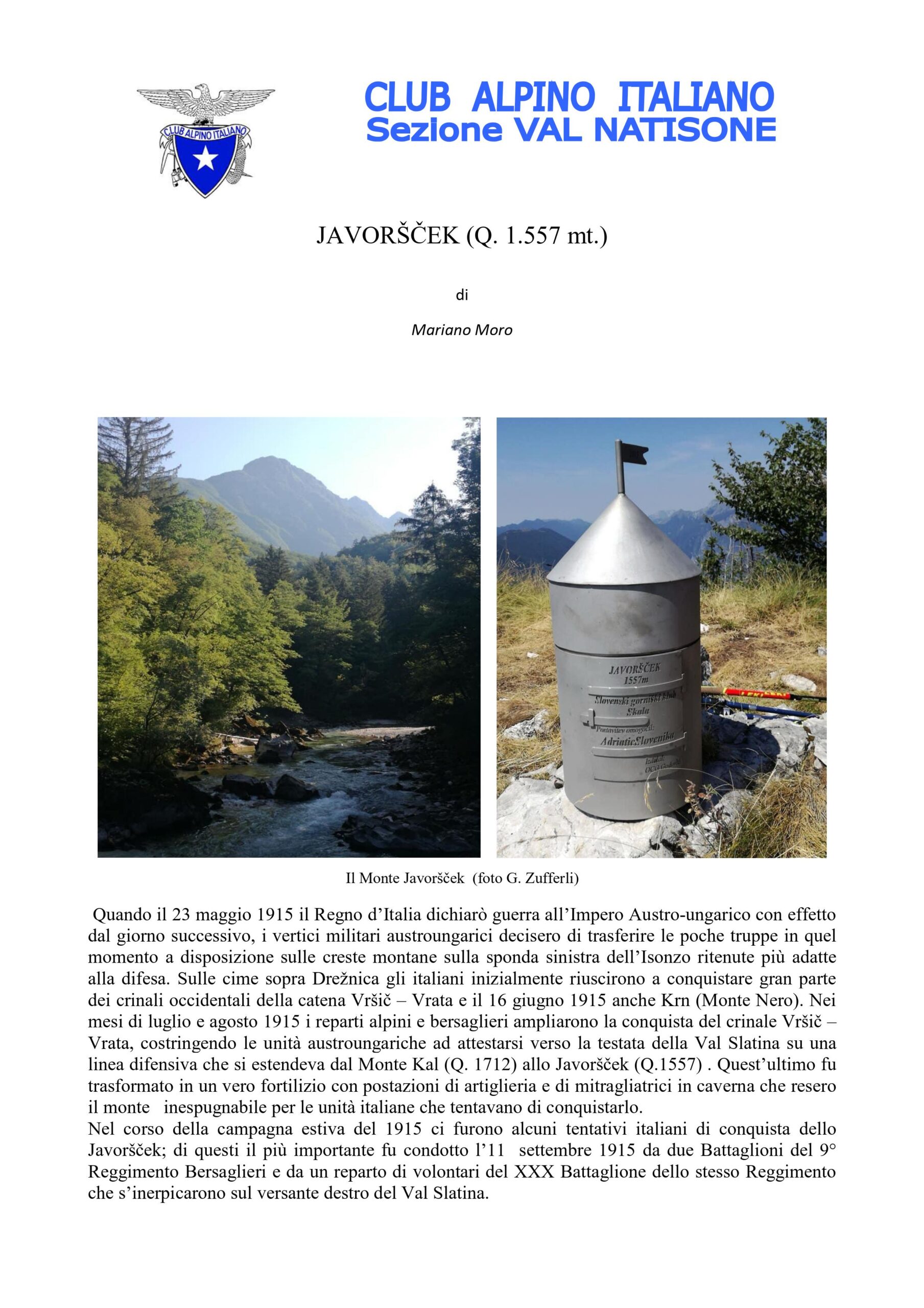 Nota Storica Javorscek – 5.5.2024