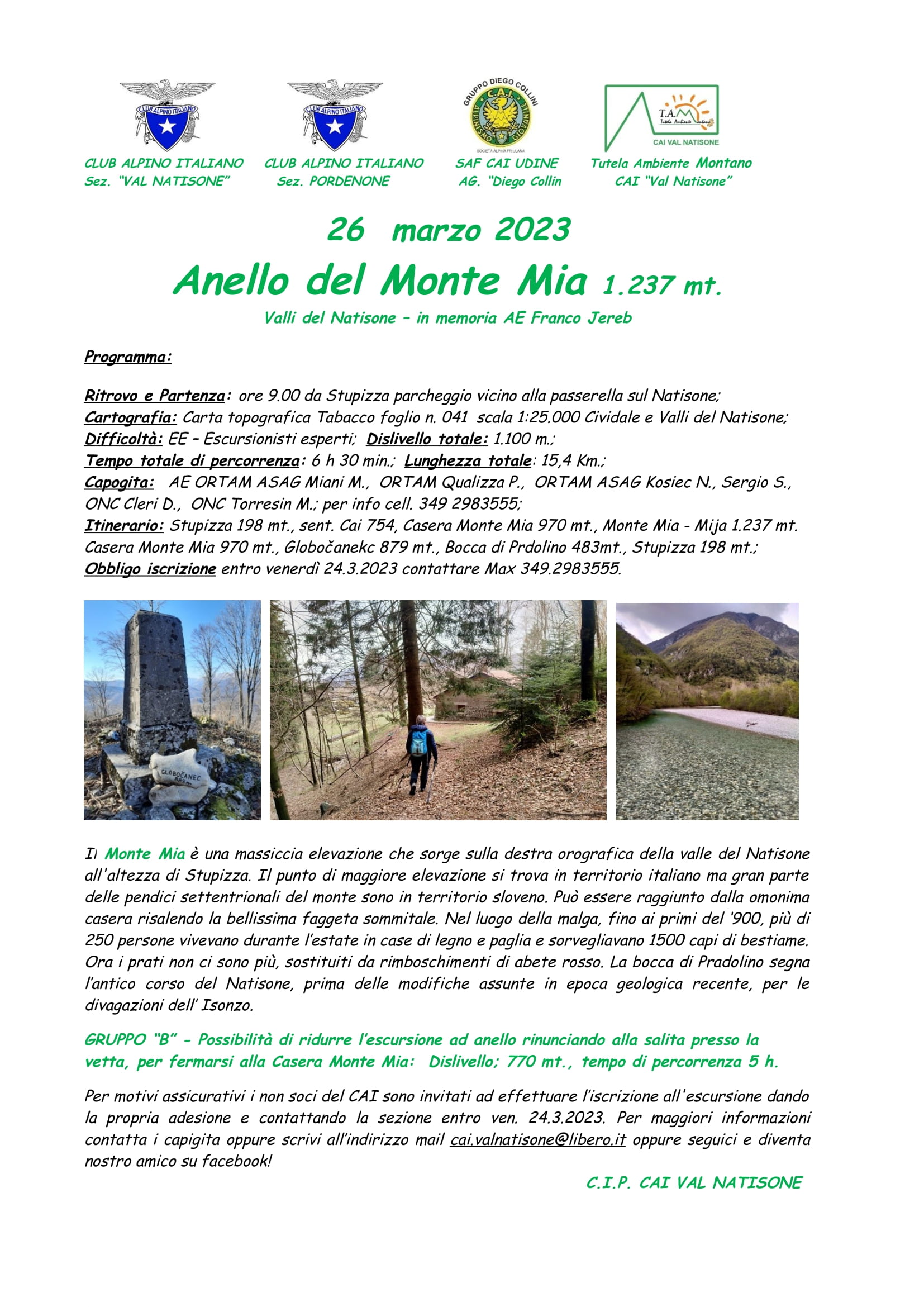 Monte Mia – 26 Marzo 2023