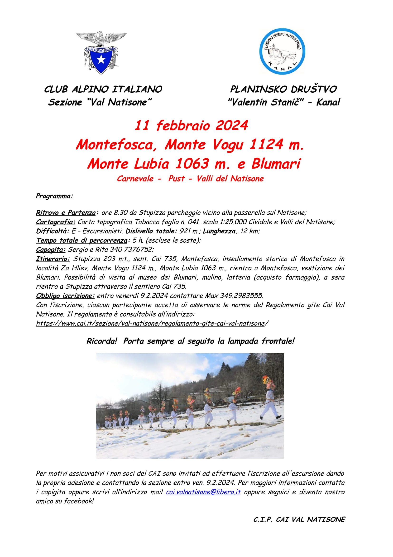 Montefosca, Monte Vogu Ed I Blumari – 11.2.2024