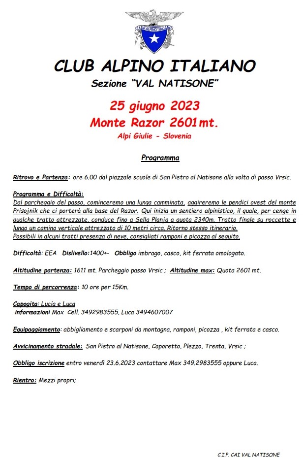 Razor 2.601 Mt.  – 25.6.2023