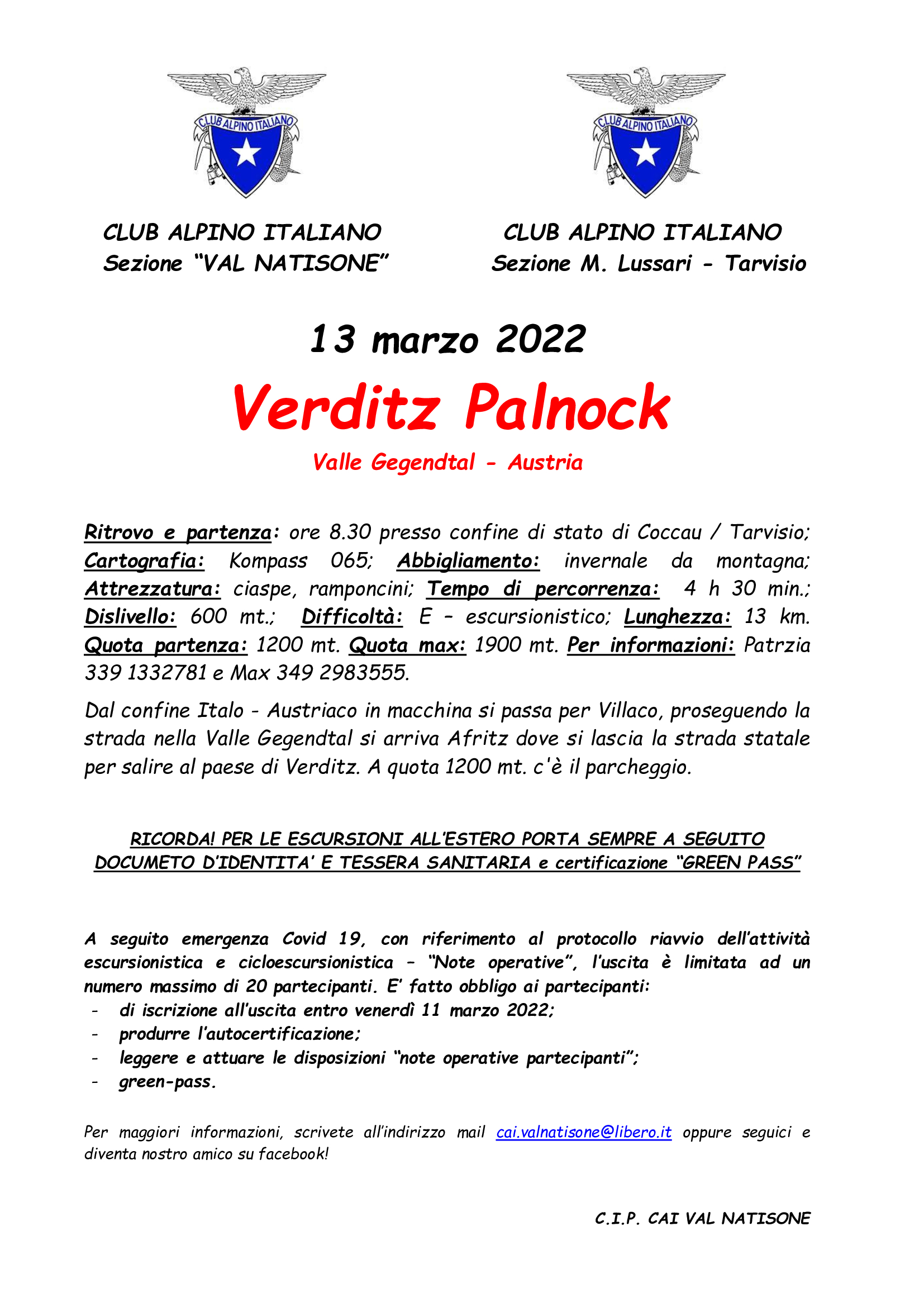 Verditz Palnock – 13 Marzo 2022