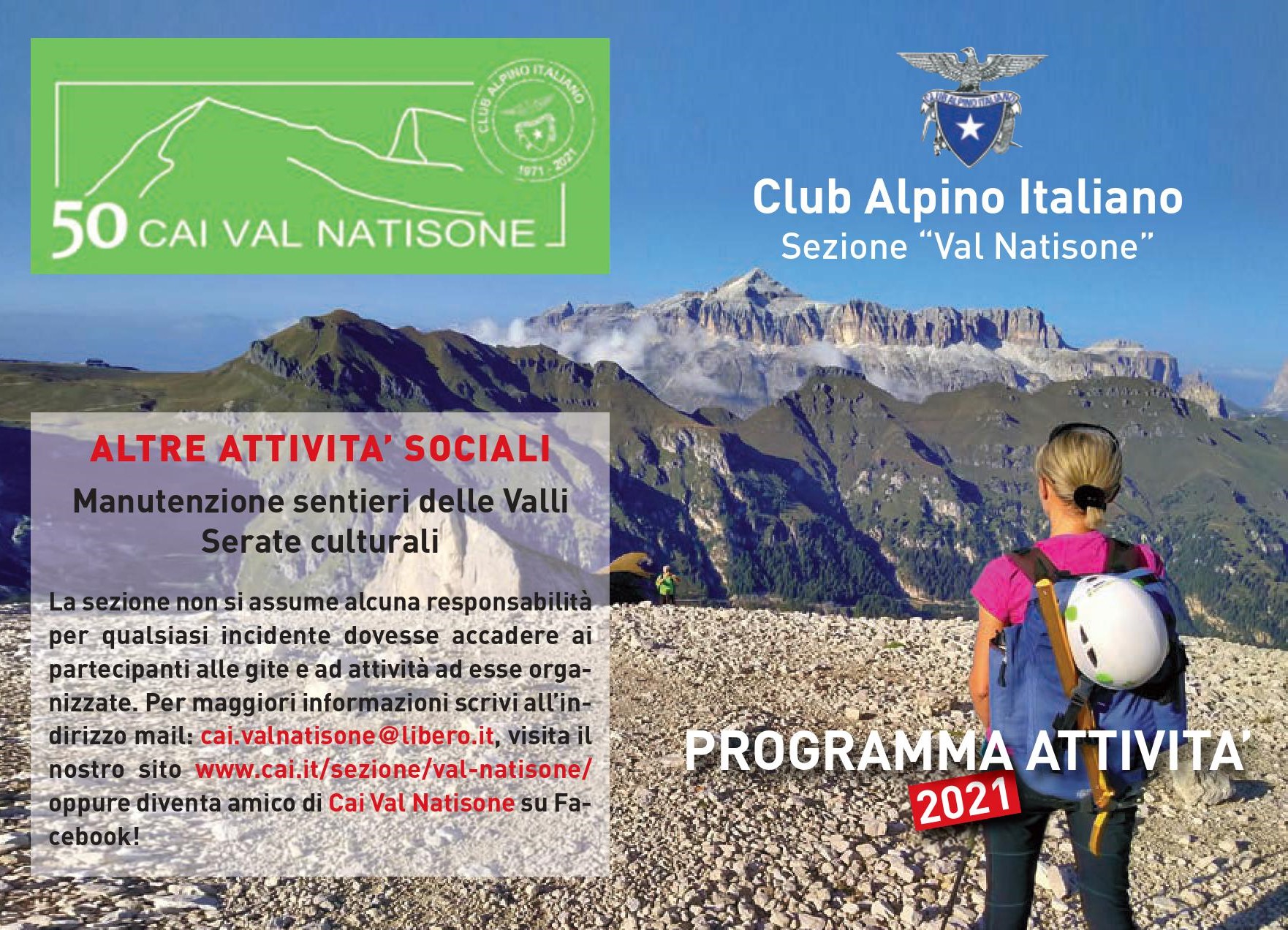 copertina 2021 - CAI Sezione di Val Natisone